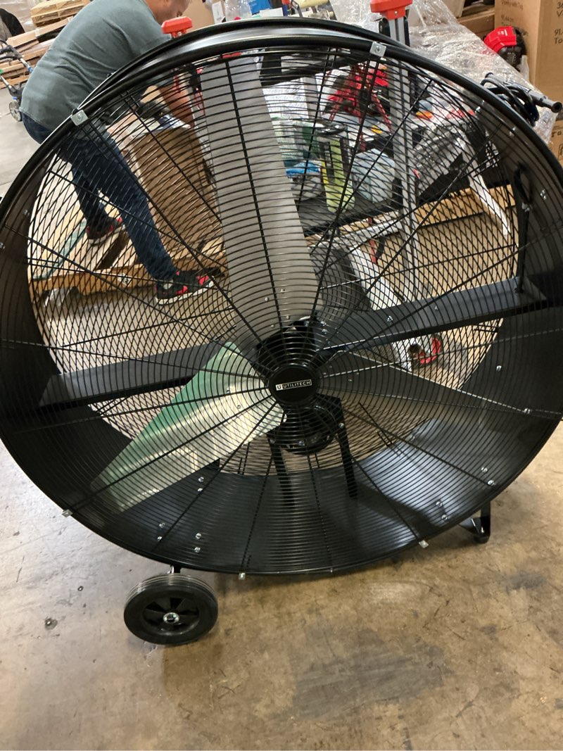 Condition photo showing As Is for utilitech industrial size fan 
