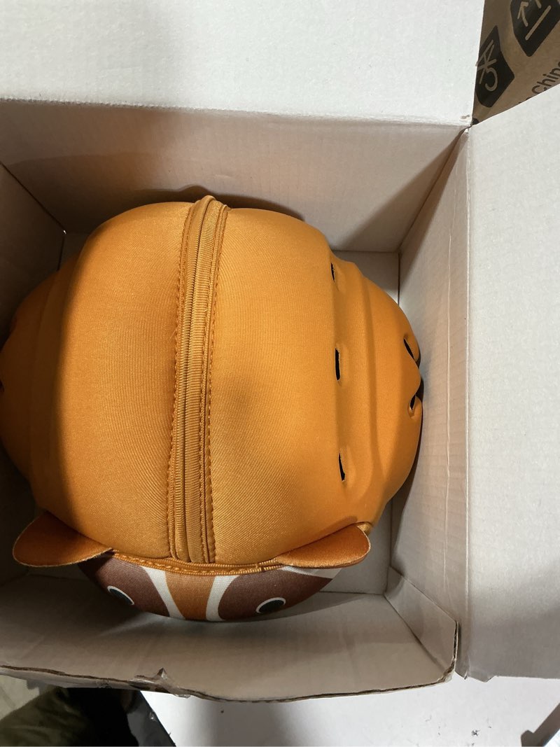 Condition photo showing New/Like New for mambobaby baby safety helmet for crawling and walking for 6-24 months baby head protection - soft and adjustable - lightweight and comfortable infant head guard-raccoon orange