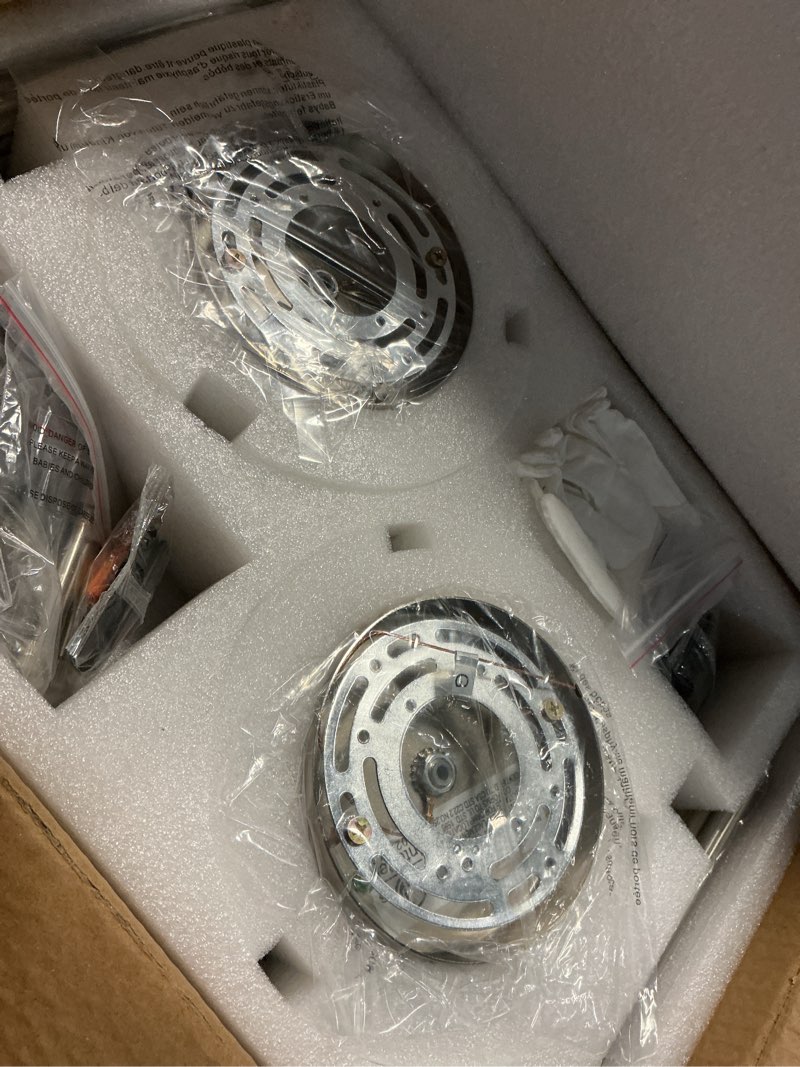Condition photo showing Good Condition for modern glass pendant light 7 inch brushed nickel island light 2 pack ceiling chandelier of farmhouse suitable for pendant lights above foyer, hallway, dining table, and washbasin 2 pack brushed nickel