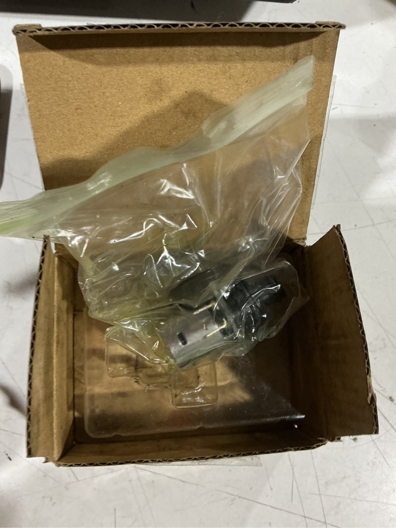 Condition photo showing As Is for lock-up solenoid torque converter 3.2-3.7 ohm, fit for subaru lineartronic cvt tr580 tr690 31825aa050 31825aa051 31825aa052 transmission lock-up transfer clutch (note: black lock-up car solenoids) black 3.2 -3.7 ohm