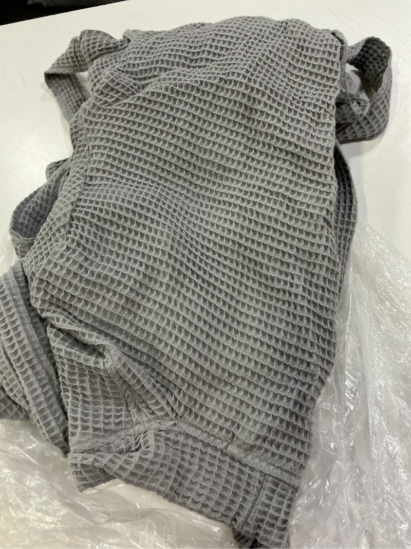 Condition photo showing Good Condition for organic turkish waffle robe long length, l, grey