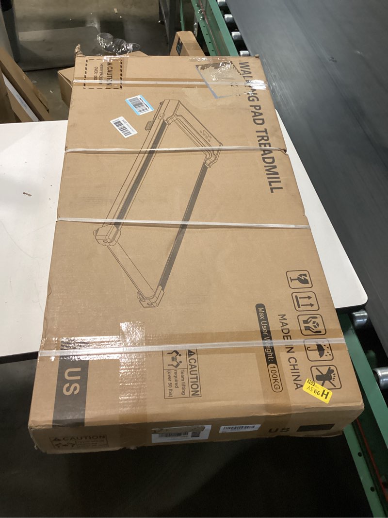 Condition photo showing New/Like New for walking pad treadmill for home - under desk walk pads with remote control mini running portable electric machine adjustable slim compact with 0.6-4.0mph max up 220 lbs modes for office small spaces