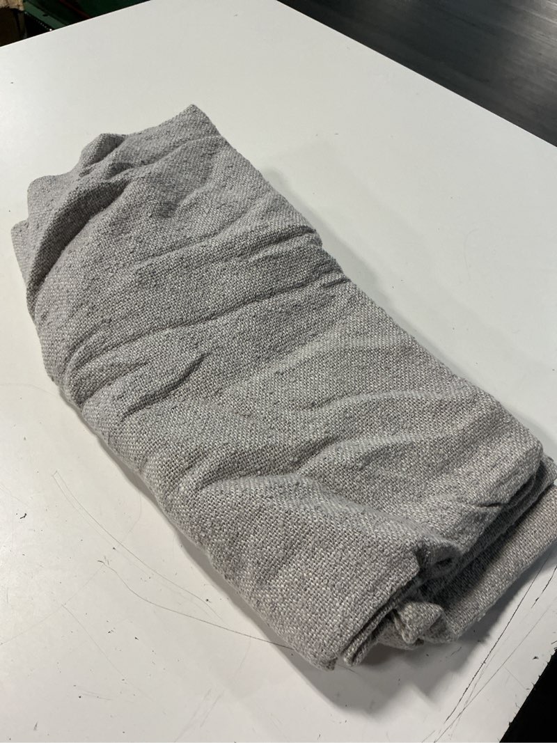 Condition photo showing Good Condition for silk cashmere striped boucle throw, 50x60, mist/graphite