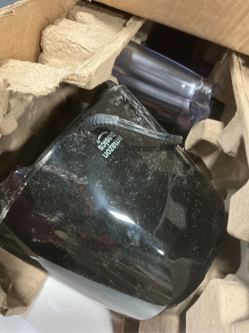 Condition photo showing As Is for amazon basics food processor and vegetable chopper, 10 cup bowl, 2-speed, 500 watt motor, black