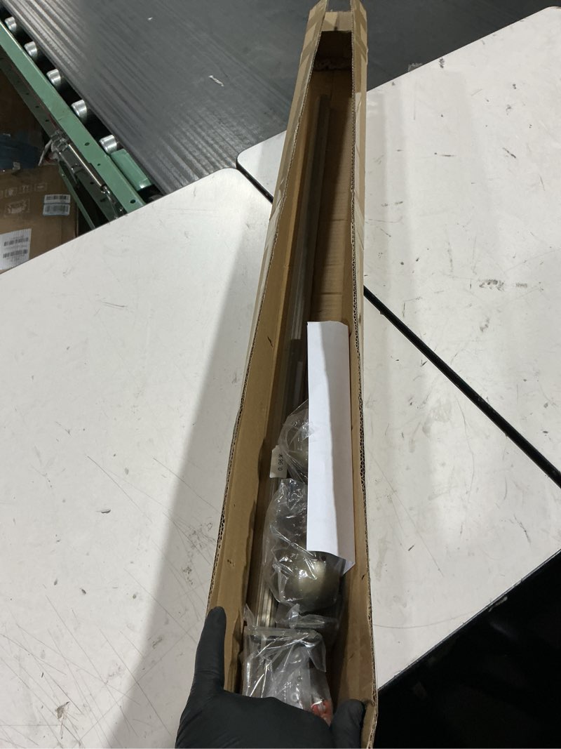 Condition photo showing Good Condition for single curtain track wall mounted, silent roman rod for windows, heavy duty curtain rail system with aluminum bracket, for room divider living room bedroom hospital (champagne, 1.1m(3.6ft) 1.1m(3.6ft) champagne
