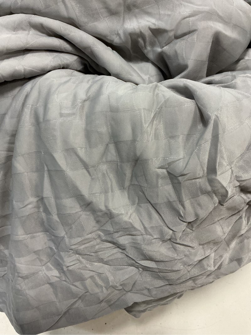 Condition photo showing As Is for amazon basics cooling comforter, soft lightweight waffle weave blanket for hot sleepers, summer & all season bedding to keep cool for night sweats, 90"x90", queen, gray gray queen