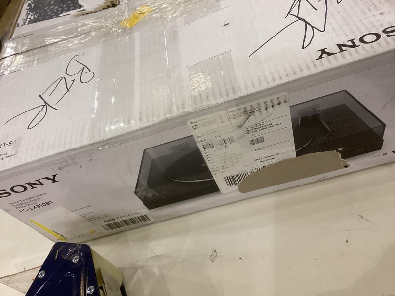 Condition photo showing As Is for Sony PS-LX310BT Belt Drive Turntable: Fully Automatic Wireless Vinyl Record Player with Bluetooth and USB Output Black