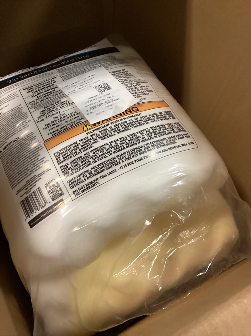 Condition photo showing Good Condition for mainstays 1.25  7-zone foam mattress topper  full