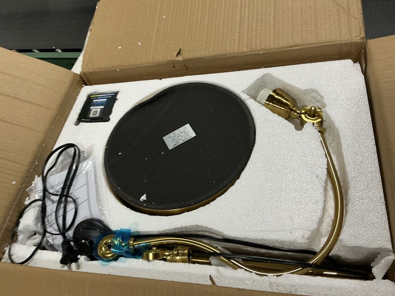 Condition photo showing Good Condition for bright led gold reading floor lamp with remote control and bluetooth dimming,living room bedroom bedside office study library adjustable standing tall lights, unique modern brass home decor essentials
