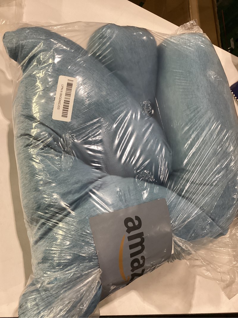 Condition photo showing Good Condition for car pillow for kids, memory foam cooling travel pillow for car and adults, kids car pillows for sleeping on road trip, small body pillow for kid (cooling blue)