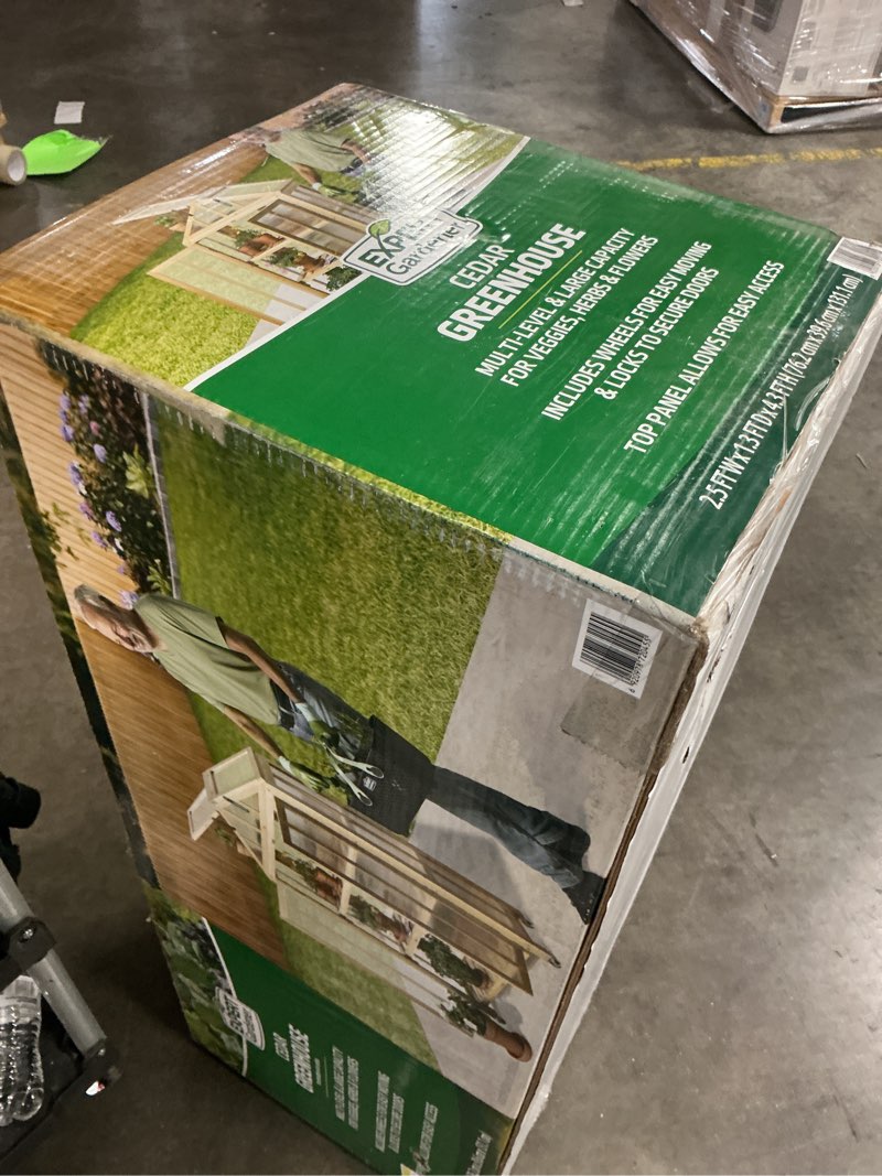 Condition photo showing New/Like New for expert gardener wooden frame greenhouse with secure locks for indoor and outdoor - backyard use