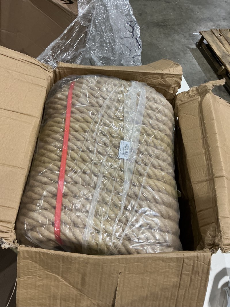 Condition photo showing Good Condition for manila rope 1.5 inch x 150 feet, twisted thick rope for landscaping, crafts, sporting,marine, projects and tie-downs 1-1/2inch×150ft