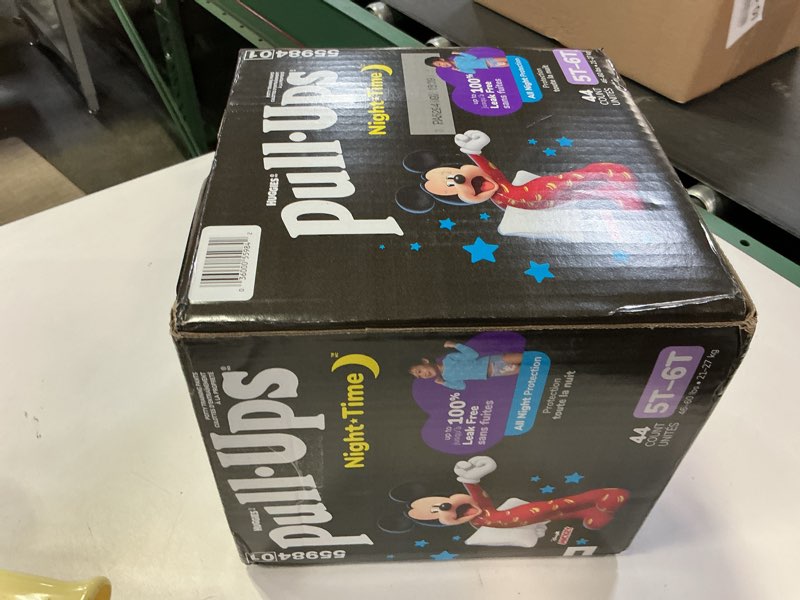 Condition photo showing New/Like New for Pull-Ups Boys' Night-Time Potty Training Pants, Size 5T-6T Overnight Training Underwear (46-60 lbs), 44 Ct 5T-6T 44