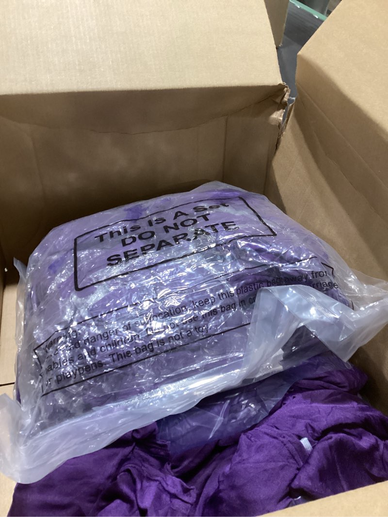 Condition photo showing New/Like New for Newwiee Spandex Chair Covers Bulk - Stretch Folding Flat Front Fitted Universal Chair Protector Pack Removable Washable for Wedding Party Dining Banquet Event(Purple,50 Pcs) Purple 50