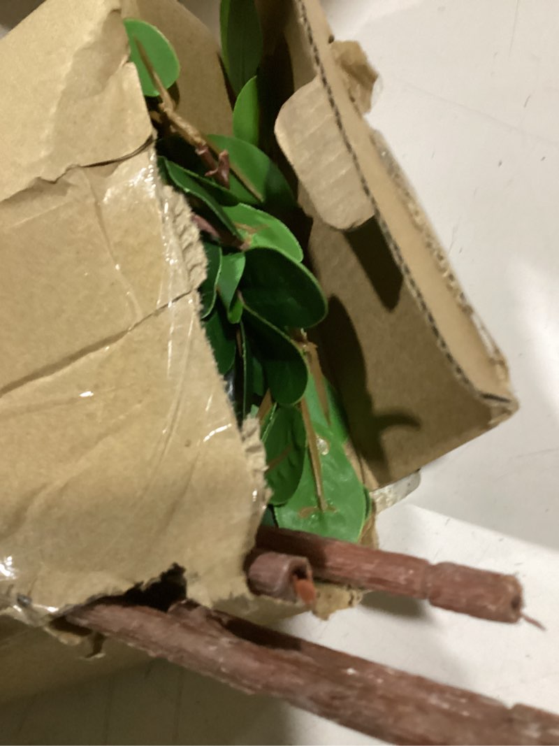 Condition photo showing As Is for sggvecsy 43’’ 4pcs artificial ficus branches faux leaf spray green eucalyptus branches artificial greenery stems fake ficus twig plants for home office wedding vase filler shop decoration