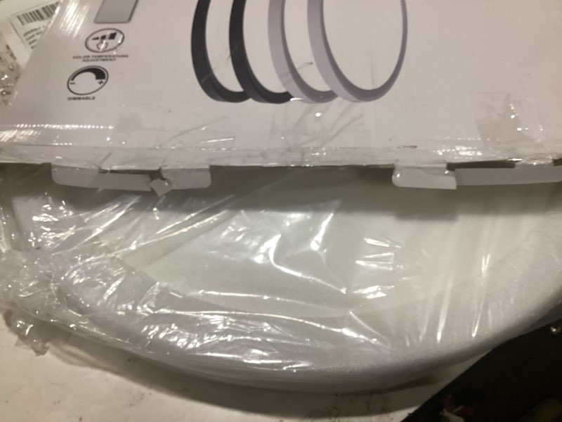 Condition photo showing Good Condition for 1pack 24 inch remote control dimmable large led flush mount ceiling light, 50w ceiling lights,2700k-6000k selectable 4980lm,super slim light fixture for bedroom kitchen office(white) remote control-24in-1pack white