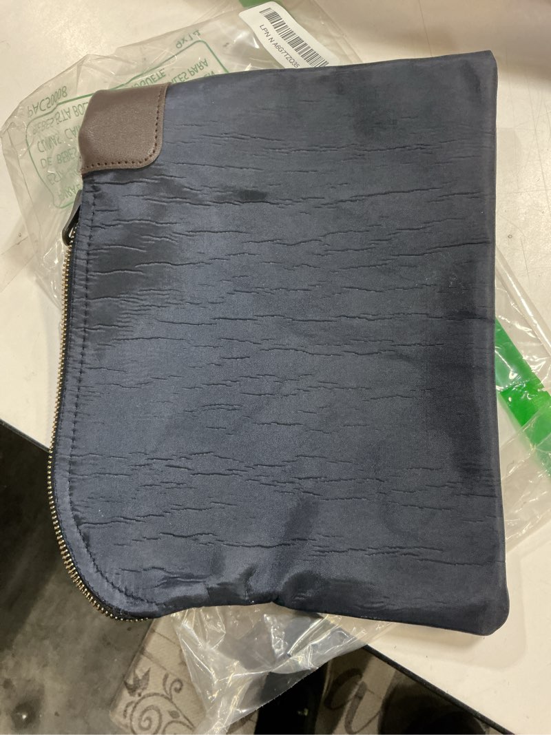 Condition photo showing Good Condition for Waterproof Cash Bag with Lock and 2 Keys, 11 x 8.6 Inches, Canvas Documents Bag, Money Bank Deposit Bag with Zipper, Durable Leatherette Money Cash Coin Check Wallet Pouch for Men & Women 11 x 8.6 Inches (1 Pack) Blue