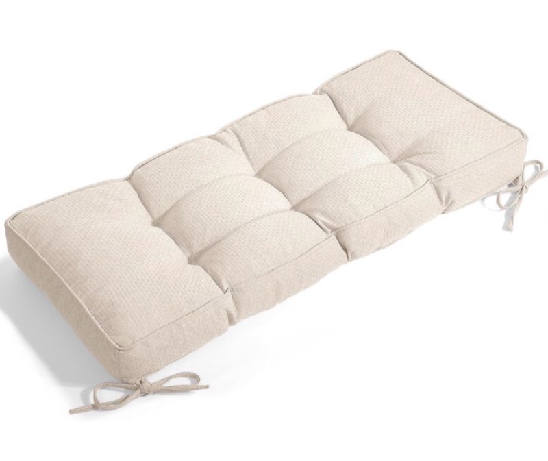 detiblue bench cushion for indoor furniture?48x16x4inch tufted bench seat cushion with non-slip, com