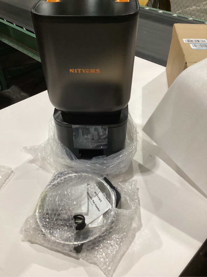 Condition photo showing New/Like New for Automatic Dog Feeder - 8L/34 Cups Large Capacity Automatic Cat Food Dispenser with LCD Screen, Large Food Tray, Battery Operated, Timed Cat Feeder, Up to 50 Portions 6 Meals Per Day, Keeps Fresh Black One Bowl-Standard-8L