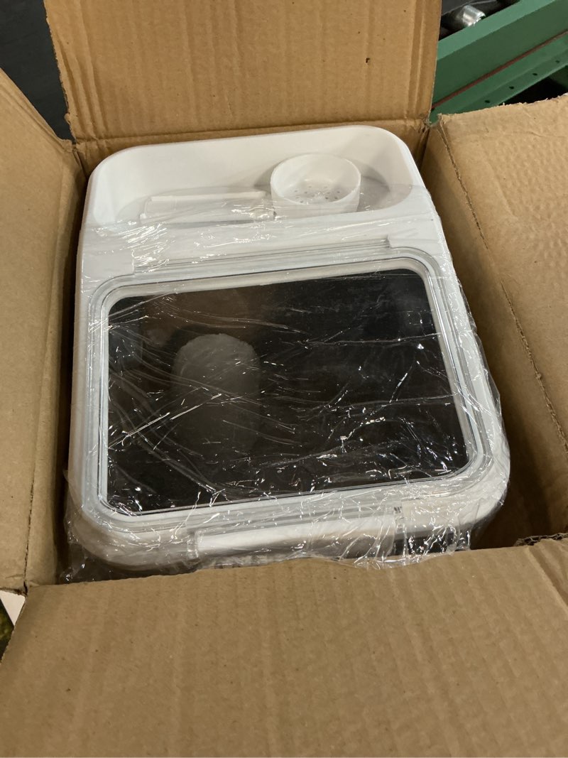 Condition photo showing Good Condition for fhiny 11lb dog food storage container, airtight pet treat bin translucent dry food grain storage barrels sealed bucket moisture-proof plastic cat puppy food bin with seal locking lid keep fresh