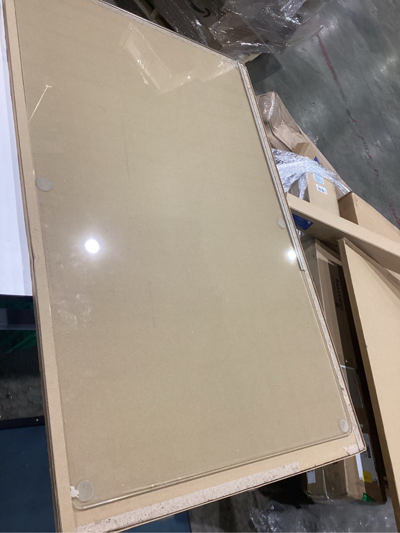 Condition photo showing Good Condition for tempered glass chair mat for carpet & hard floor, 30"x48" office chair mat - heavy duty & scratch resistant, non-slip pads, rounded corners & polished edges