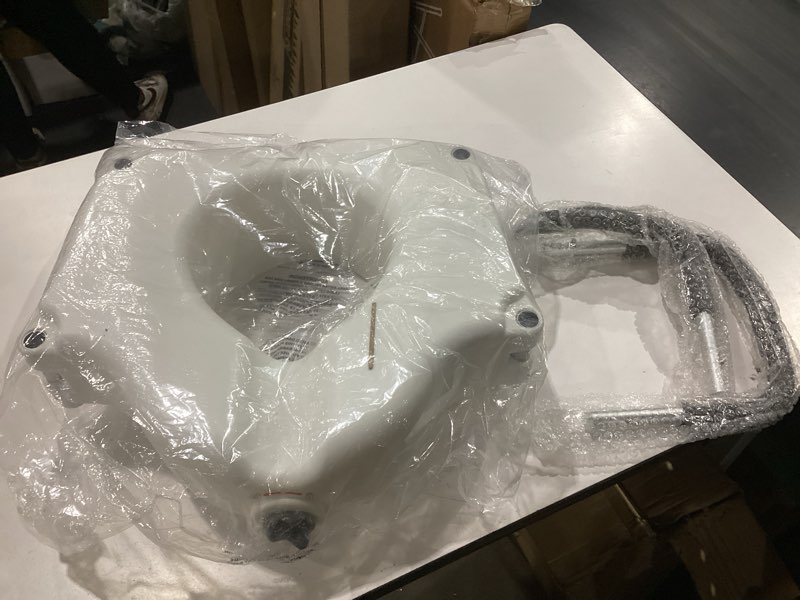 Condition photo showing Good Condition for drive medical 2-in-1 raised toilet seat with removable padded arms - elevated bathroom safety support - secure locking attachment - easy height assistance - durable construction, standard toilets