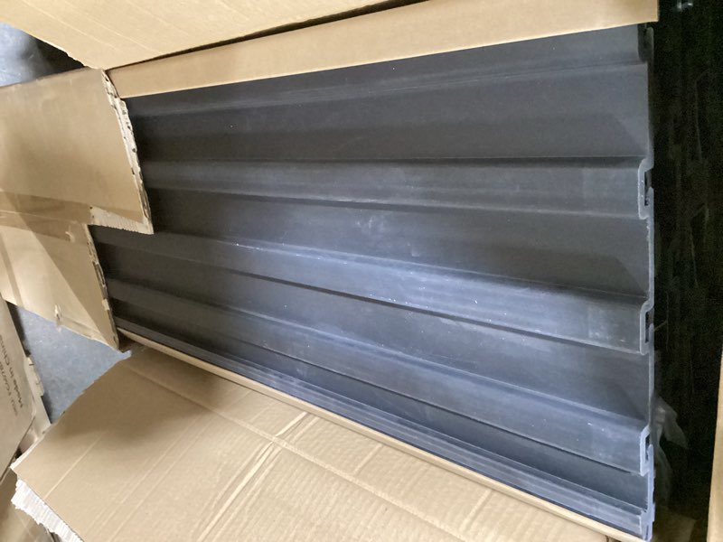 Condition photo showing Good Condition for aking ace slatwall panel garage organizer pvc slatwall heavy duty wall mounted rack, interlocking slat wall panels for tool organization peg board (black 8x4 ft)