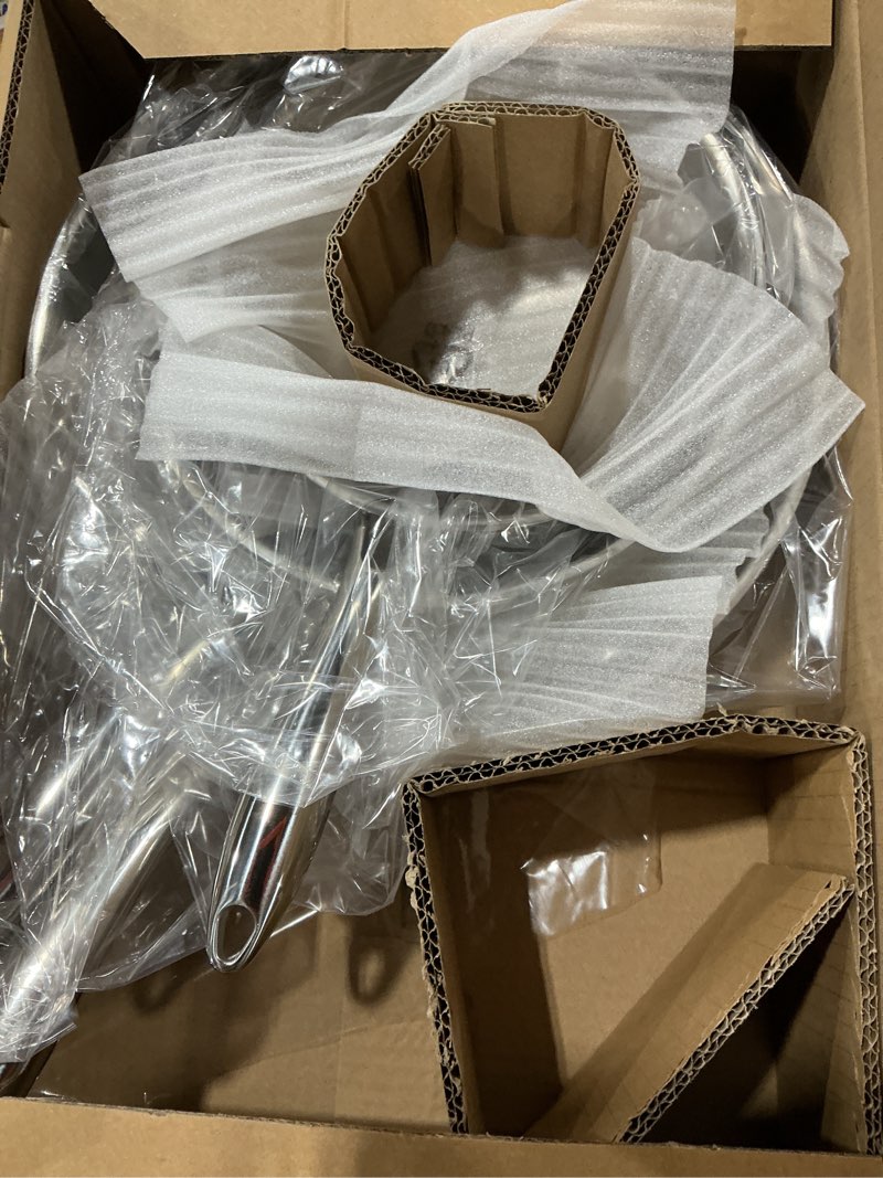 Condition photo showing New/Like New for verel stainless steel frying pan set 3 piece - 8 inch, 10 inch and 12 inch fry skillet stainless steel pan, dishwasher and oven safe cookware 3-piece (8 inch, 10 inch & 12 inch)