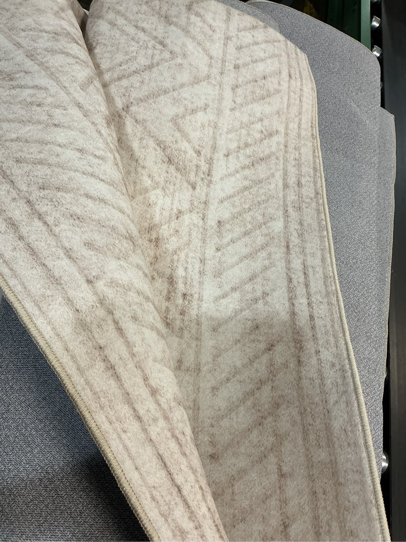 Condition photo showing Good Condition for (similar)area rugs 6x9 living room rug: washable geometric moroccan neutral rugs boho modern non slip area rug soft indoor floor low pile carpet for bedroom nursery dining room home office (beige, 6'x9') beige 6' x 9' (rectangular)