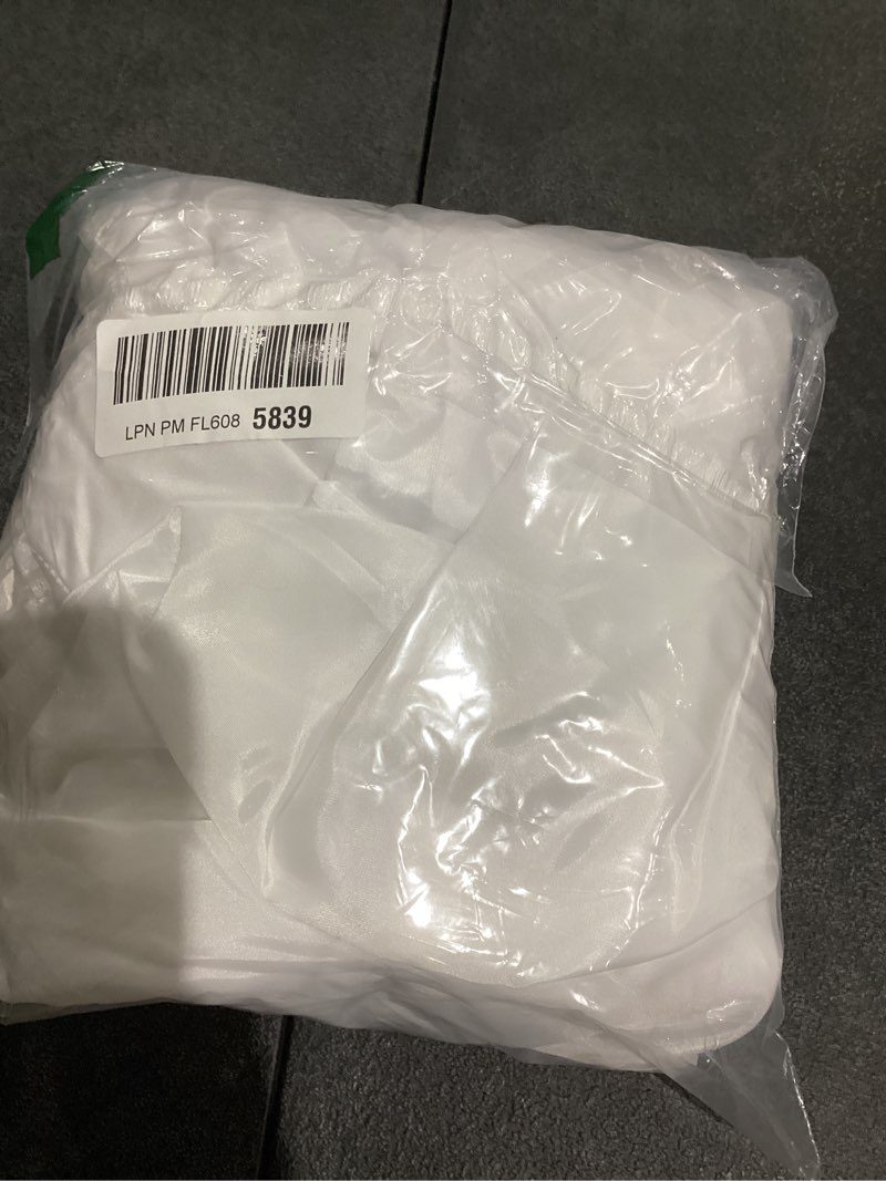 Condition photo showing As Is for nestl white bed skirt king size - king bed skirt 14 inch drop - brushed microfiber bed skirts - hotel quality pleated bed skirt - shrinkage & fade resistant king 01 - white