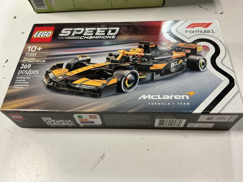 Condition photo showing New/Like New for lego speed champions mclaren f1 team mcl38 race car toy - building set for kids, boys & girls, ages 10+ - toy car for f1 fans - gift idea for birthday - 77251