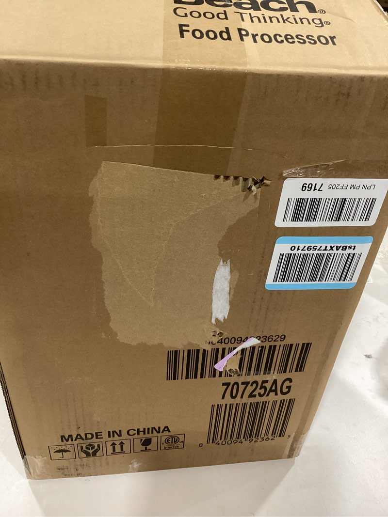 Condition photo showing Good Condition for Hamilton Beach Stack & Snap Food Processor and Vegetable Chopper, BPA Free, Stainless Steel Blades, 12 Cup Bowl, 2-Speed 450 Watt Motor, Black (70725A)