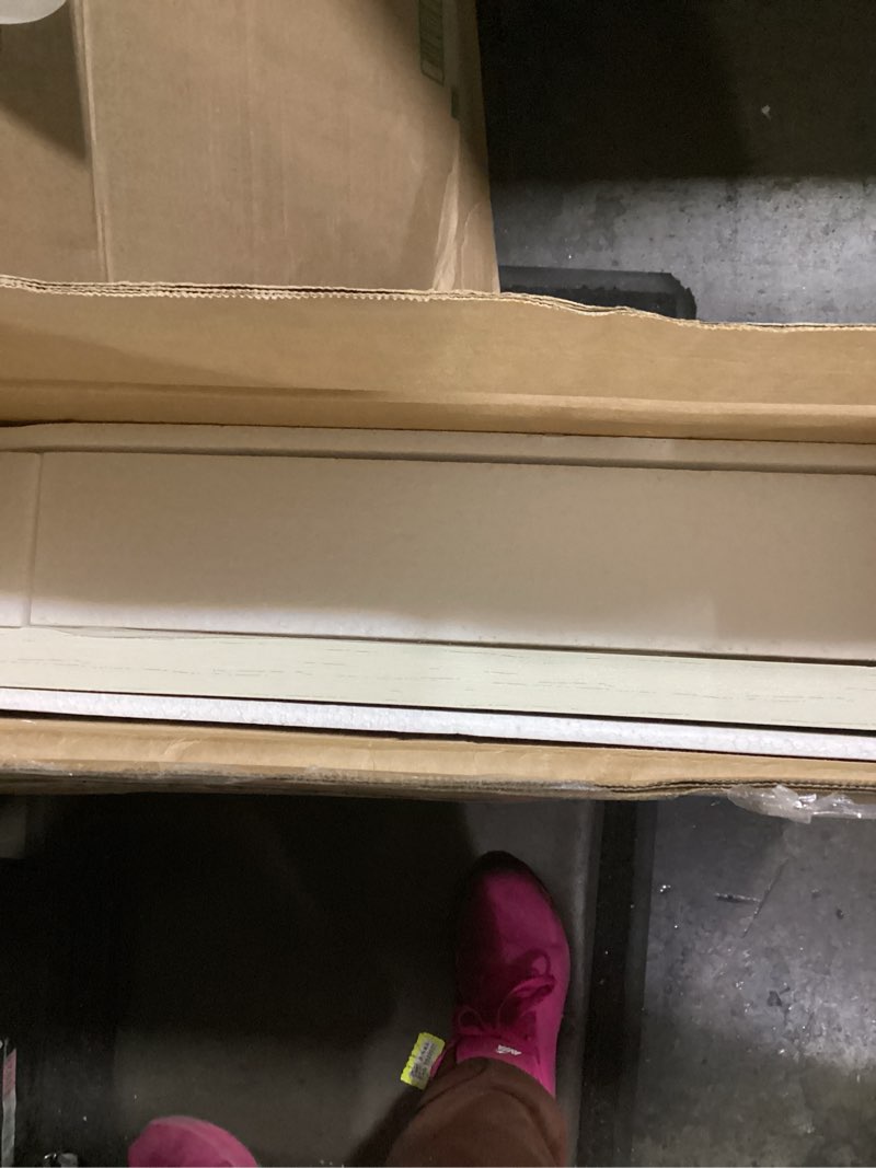 Condition photo showing Good Condition for Yusong Rattan Nightstand, 20" W Bedside Table with Solid Wood Leg, Drawer and Open Shelf, Boho Night Stand for Bedroom, Bed Side Table End Table for Small Space, White Oak White Large