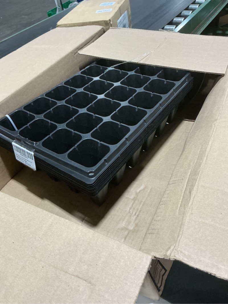 Condition photo showing Good Condition for rootrimmer 10 pack 32 cell seed starter trays - extra deep 4.33" plastic nursery trays, 20" x 10"?fits standard 1020 flats black 32 cells-10p