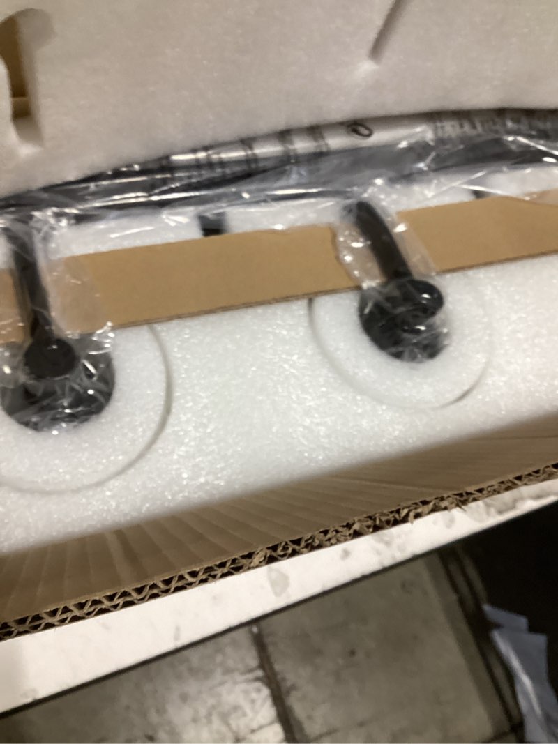 Condition photo showing Good Condition for Milk Glass Vanity Lights for Bathroom, 3 Light Matte Black Bathroom Light Fixtures Over Mirror, Ceramic E26 Sockets Wall Mounted Matte Black 3 Light