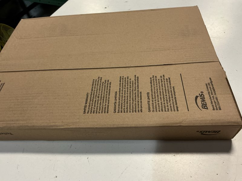 Condition photo showing New/Like New for bemis 1500ec 390 lift-off wood elongated toilet seat, cotton white (pack of 1)