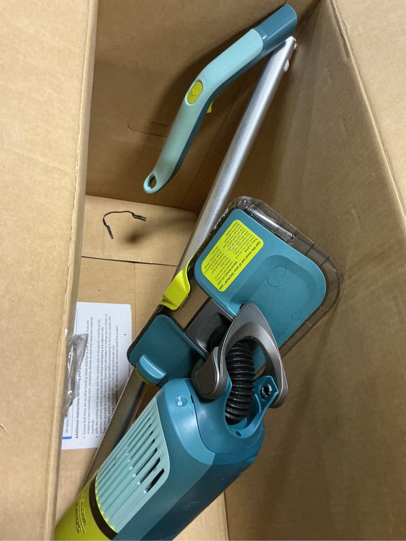 Condition photo showing As Is for shark vacmop reveal new cordless hard floor cleaner, vacuum & spray mop, powerful suction, lightweight, illumination light, includes 4 disposable pads, 12oz pet multi-surface cleaning solution, vm401