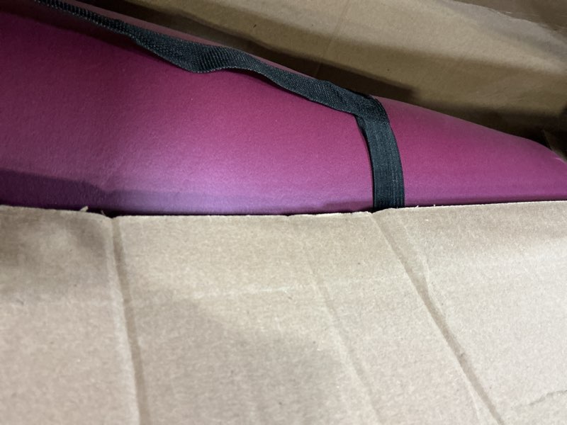Condition photo showing Good Condition for retrospec solana yoga mat thick 1/2in non-slip workout mat with nylon strap - 72x24in exercise mat for pilates, stretching & fitness - bpa free, easy clean boysenberry 1/2 inch
