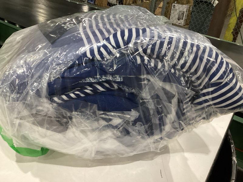 Condition photo showing New/Like New for cottolester full size comforter navy blue striped comforters for boys&girls,7 pieces bed in a bag simple neutral-style bedding sets for kids teen full navy blue