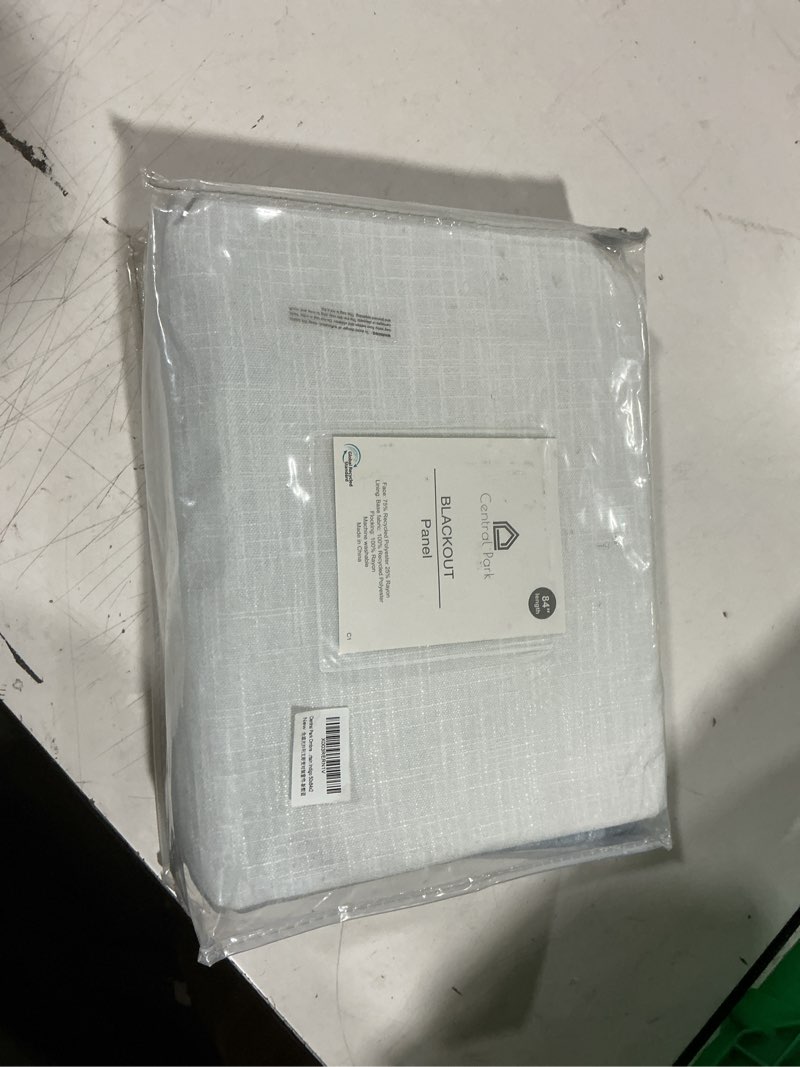Condition photo showing Good Condition for ombre full blackout curtain panels 84 inch long noise reducing energy efficient window treatment drapes for bedroom linen texture with grommets top gradient print cream white to indigo blue, 50"x84"x2 50"w x 84"l (pack of 2) indigo blue