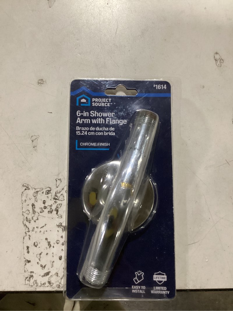 Condition photo showing Good Condition for Project Source Chrome 5.71-in Universal Shower Shower arm and flange 0.5-in -ID