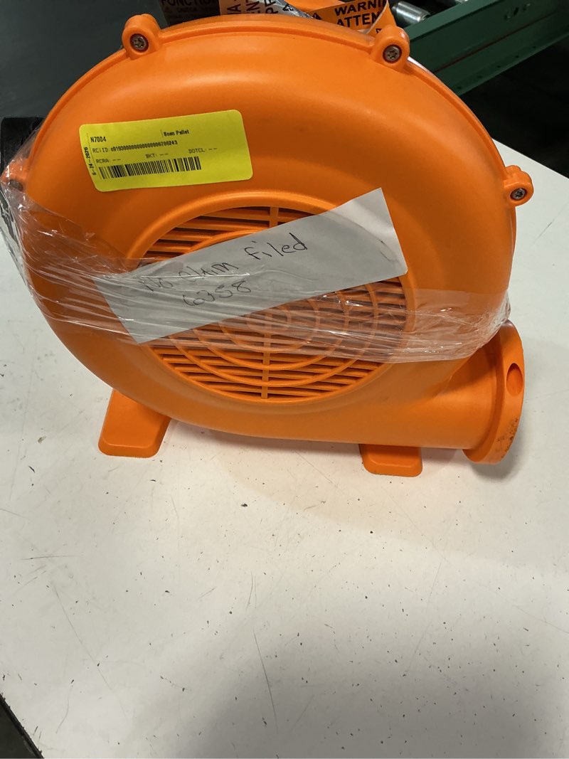 Condition photo showing As Is for air blower for inflatables w/ 25ft wire &gfci plug for indoor outdoor