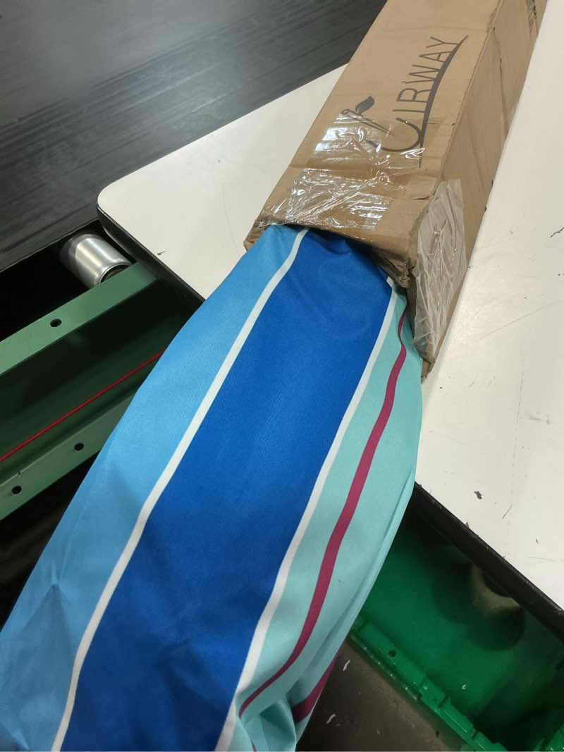 Condition photo showing Good Condition for uirway beach umbrella, heavy duty windproof beach umbrellas with sand anchor & tilt, sun protection portable beach umbrella with carrying bag for beach, patio garden pool outdoor coastal stripe 8.5ft