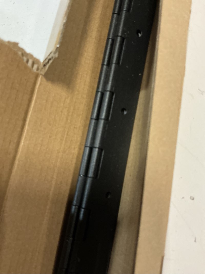 Condition photo showing Good Condition for 2 pack heavy duty piano hinge 24 inch x 2 inch width, 0.047'' thick stainless steel black continuous hinge for cabinet, door, toolbox, wooden box, metal plate, furniture, industrial project 24 inch (2pcs)