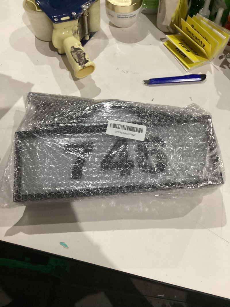 Condition photo showing As Is for Solar House Numbers for Outside, Light Up House Numbers with Cool or Warm Light, IP65 Waterproof Solar Address Sign for Yard, Wall Mounted & In Ground, Bright and Bold Address Numbers Visible for Visitors and Emergency Vehicles