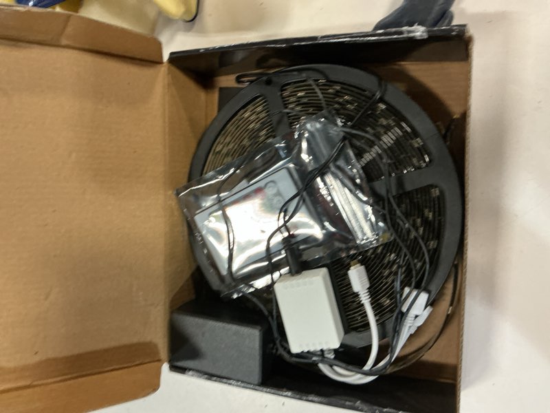 Condition photo showing As Is for miheal led light strip, wifi wireless smart phone controlled 65.6ft ip65waterproof strip light kit black pcb 5050 led lights,working with android and ios system,ifttt