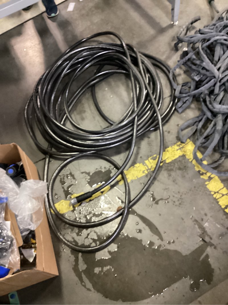 Condition photo showing As Is for surfacemaxx drain cleaner hose 1/4-in x 50-ft , up to 3600-psi pressure washer hose