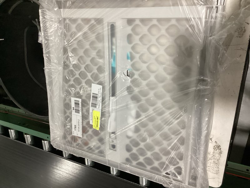 Condition photo showing Good Condition for mypet north states paws portable pet gate: 26-40" wide. pressure mount. no tools needed. made in usa. dog gate 23" tall, expandable, durable dog gates for doorways, light gray