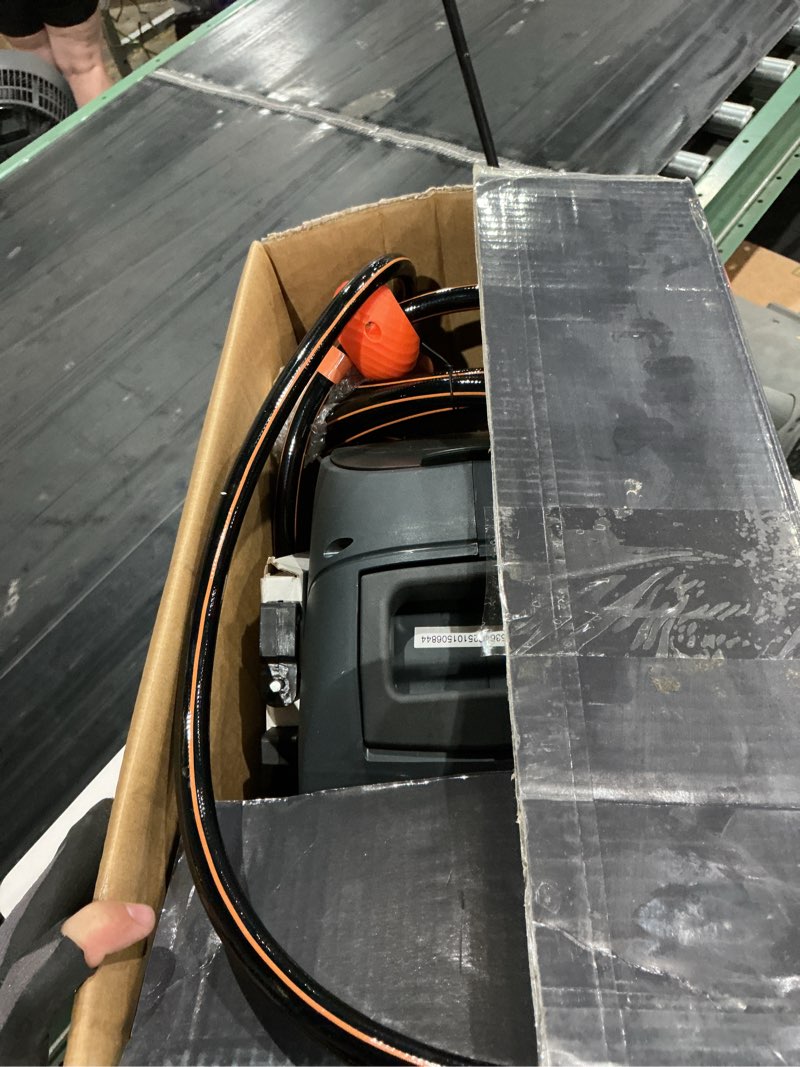 Condition photo showing As Is for giraffe tools plastic 65-ft stand hose reel