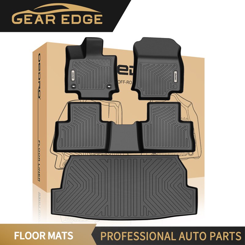 Floor Mats Liners for 2019-2025 Toyota RAV4 (No Hybrid Models) TPE All-Weather